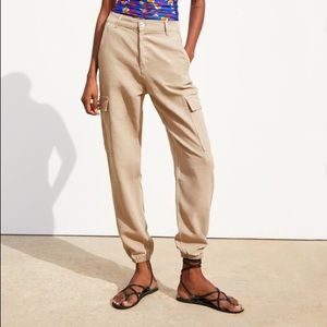 Zara Linen Cargo Pants